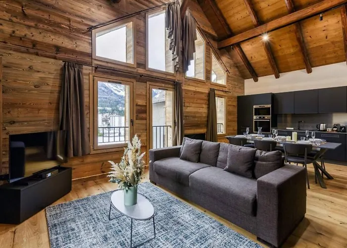 Ocma5 Somptueux 6pax Vue Mtblanc Parking Apartamento Chamonix Mont Blanc